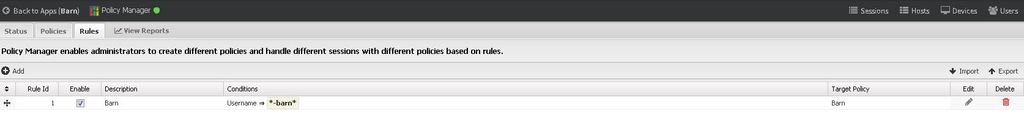 Policy rules