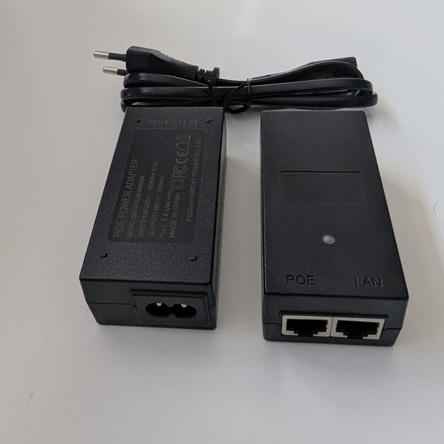 PoE Injector 48V, 100Mbps