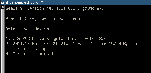 APU2 boot menu