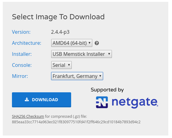 Installing pfSense on over serial