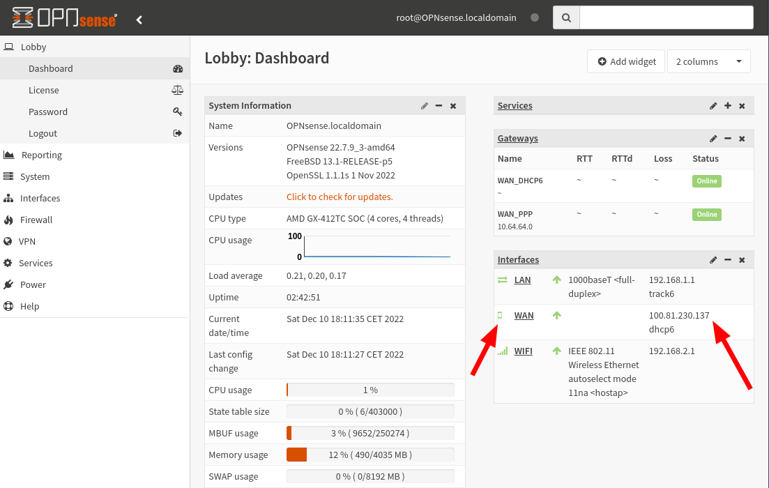 Web access from wan